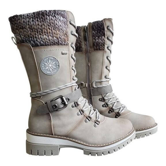 avery%E2%84%A2 women buckle lace knitted mid calf boots 24 2