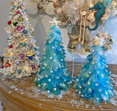 beautiful sea glass christmas trees 4 1