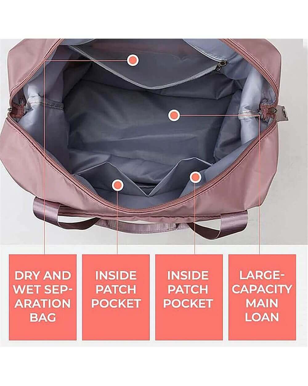collapsible waterproof large capacity travel handbag 7