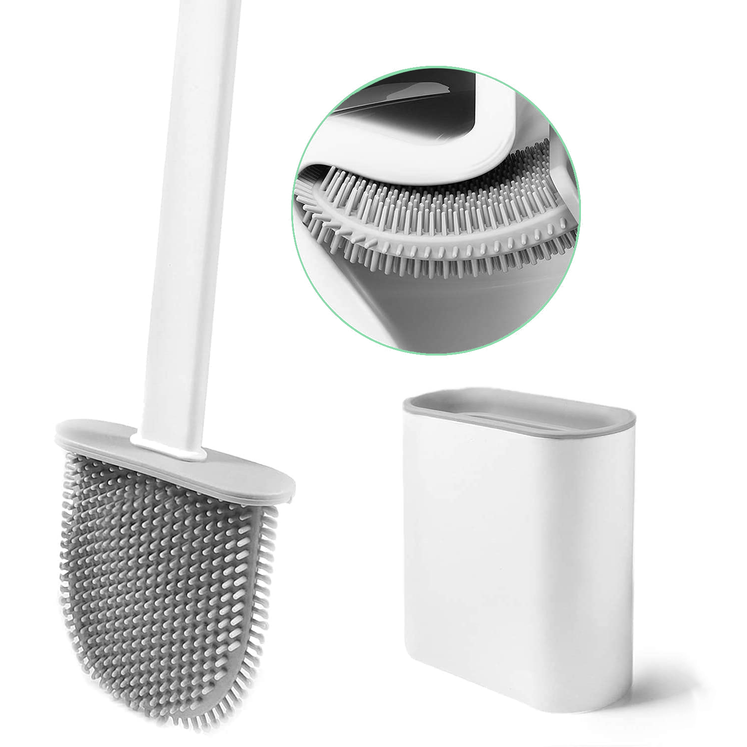 silicone toilet brush flexible toilet brush best selling toilet brush 2021 cleaning brush flat brush