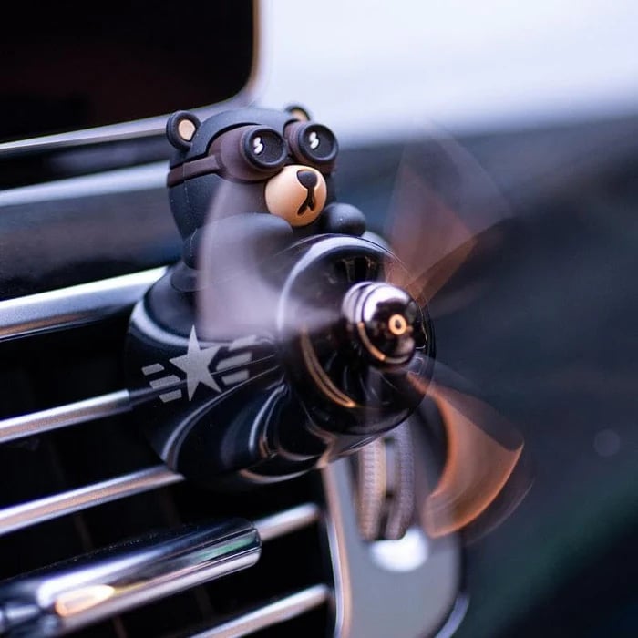 Refillable Bear Pilot Car Air Freshener | Perfume Diffuser Clip Fresh —  Simple Car