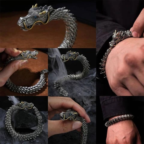 Handmade Golden Horn Dragon Bracelet